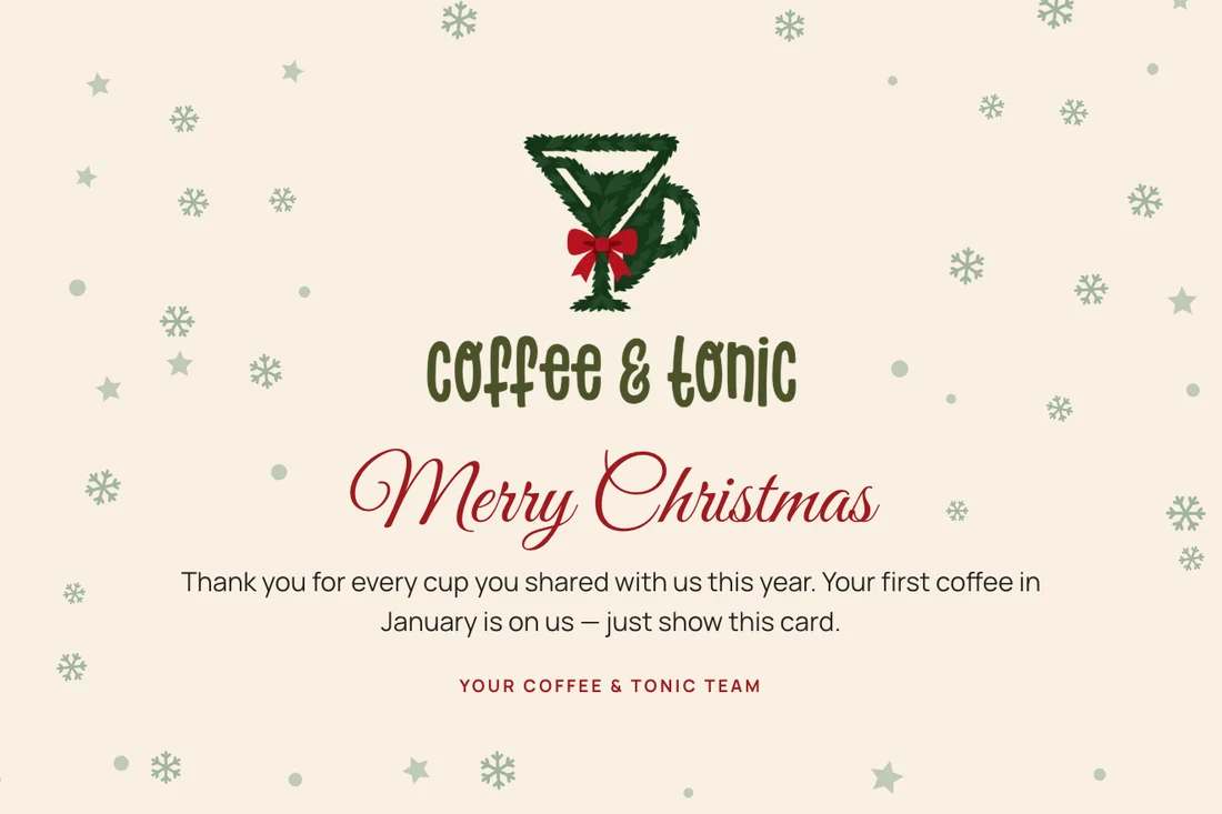 Merry Christmas — Coffee & Tonic