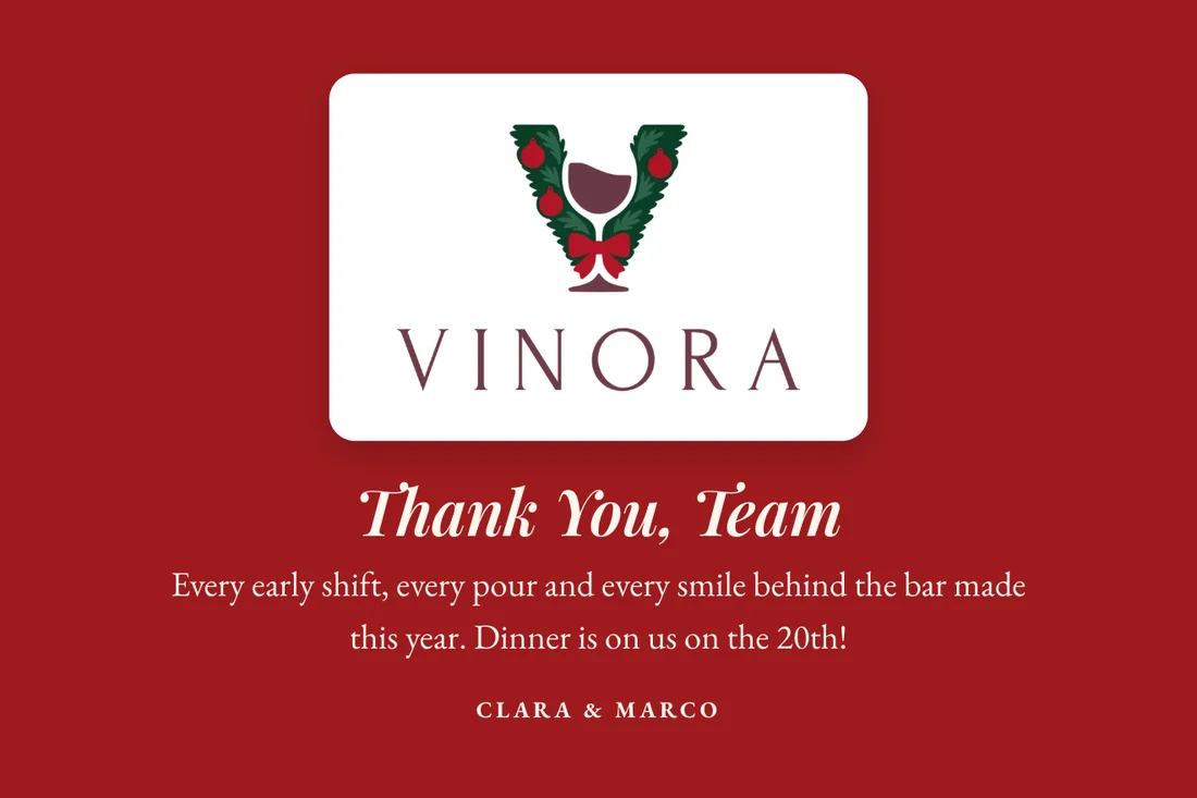 Thank You, Team — Vinora