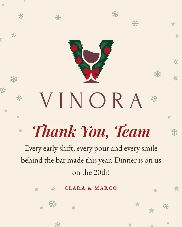 Thank You, Team — Vinora